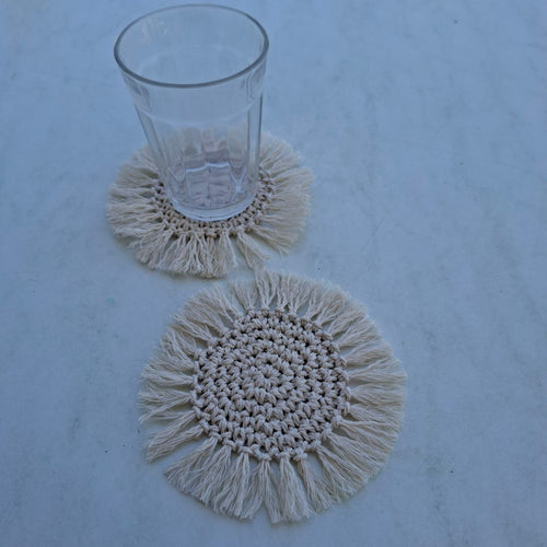 Handmade crochet coaster – artisan home accessory by Georgia Create Cyprus