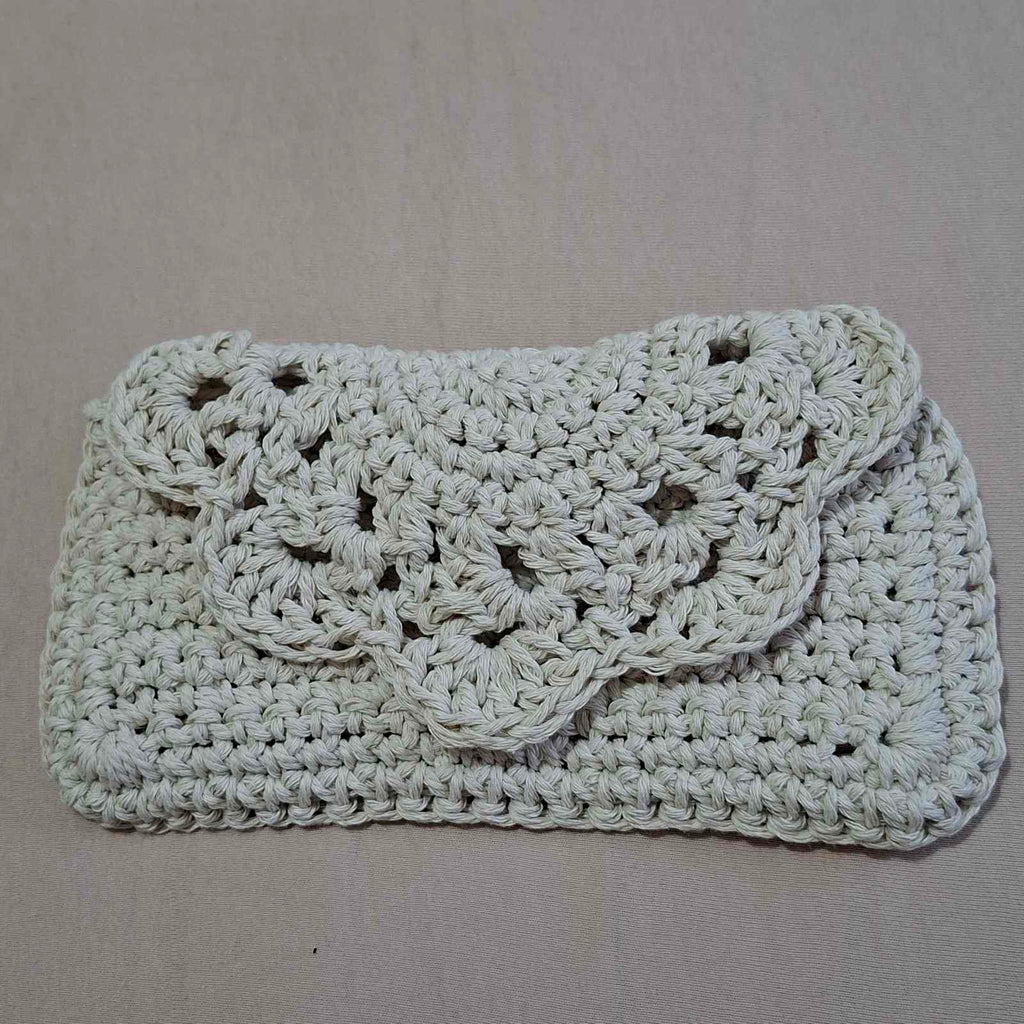 Handmade Crochet Glasses Case with Floral Flap