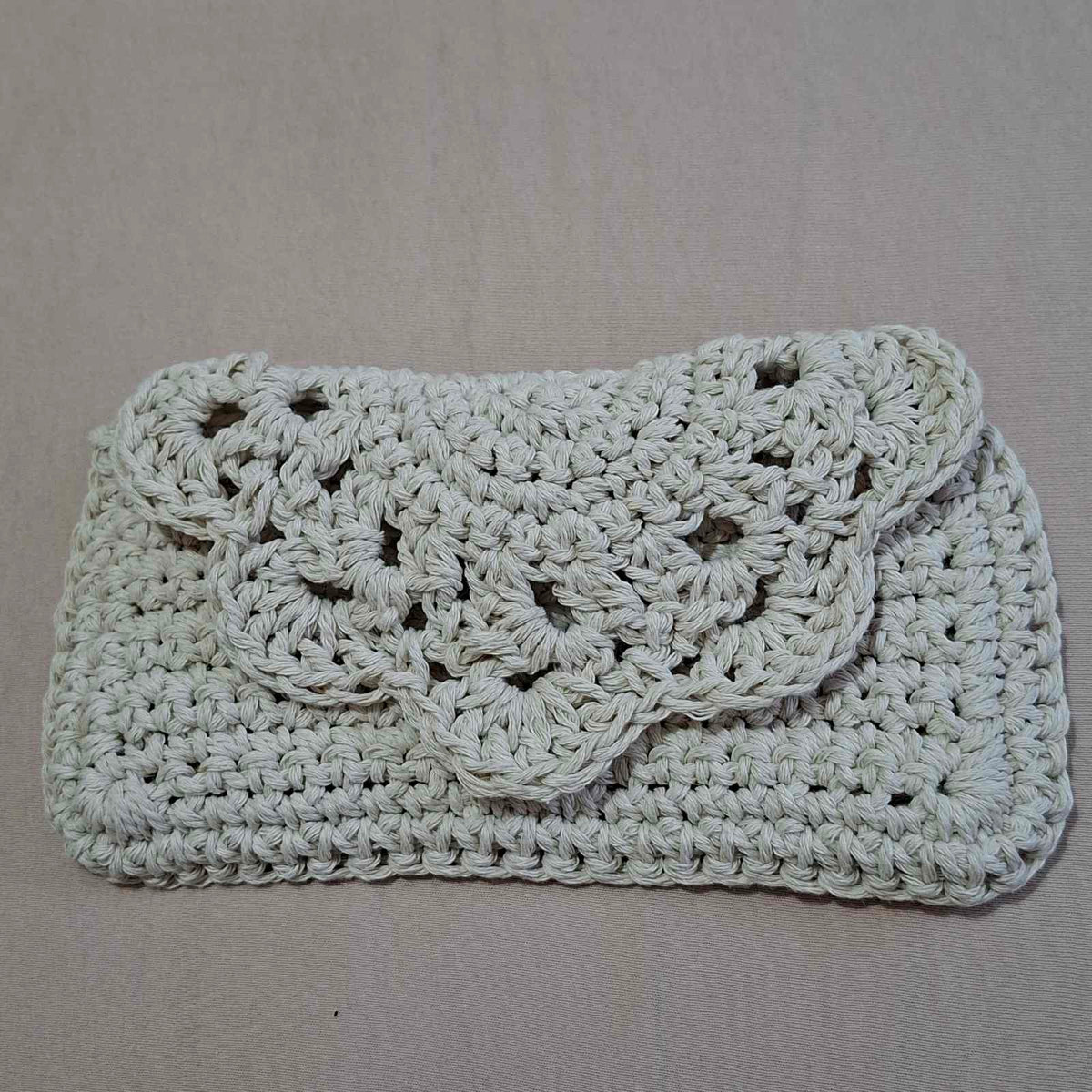 Handmade Crochet Glasses Case with Floral Flap
