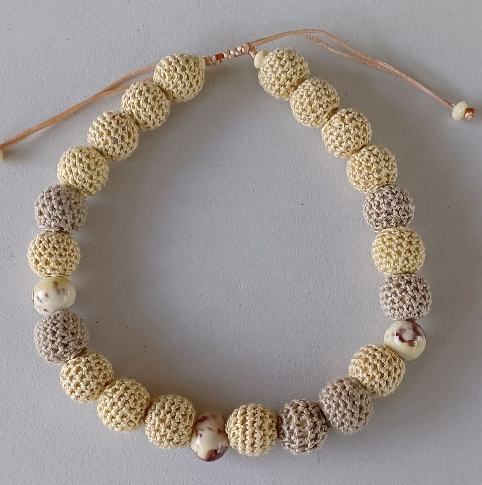Neclace With Crocheted Beads