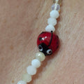 Ladybug Crystal Bead Necklace