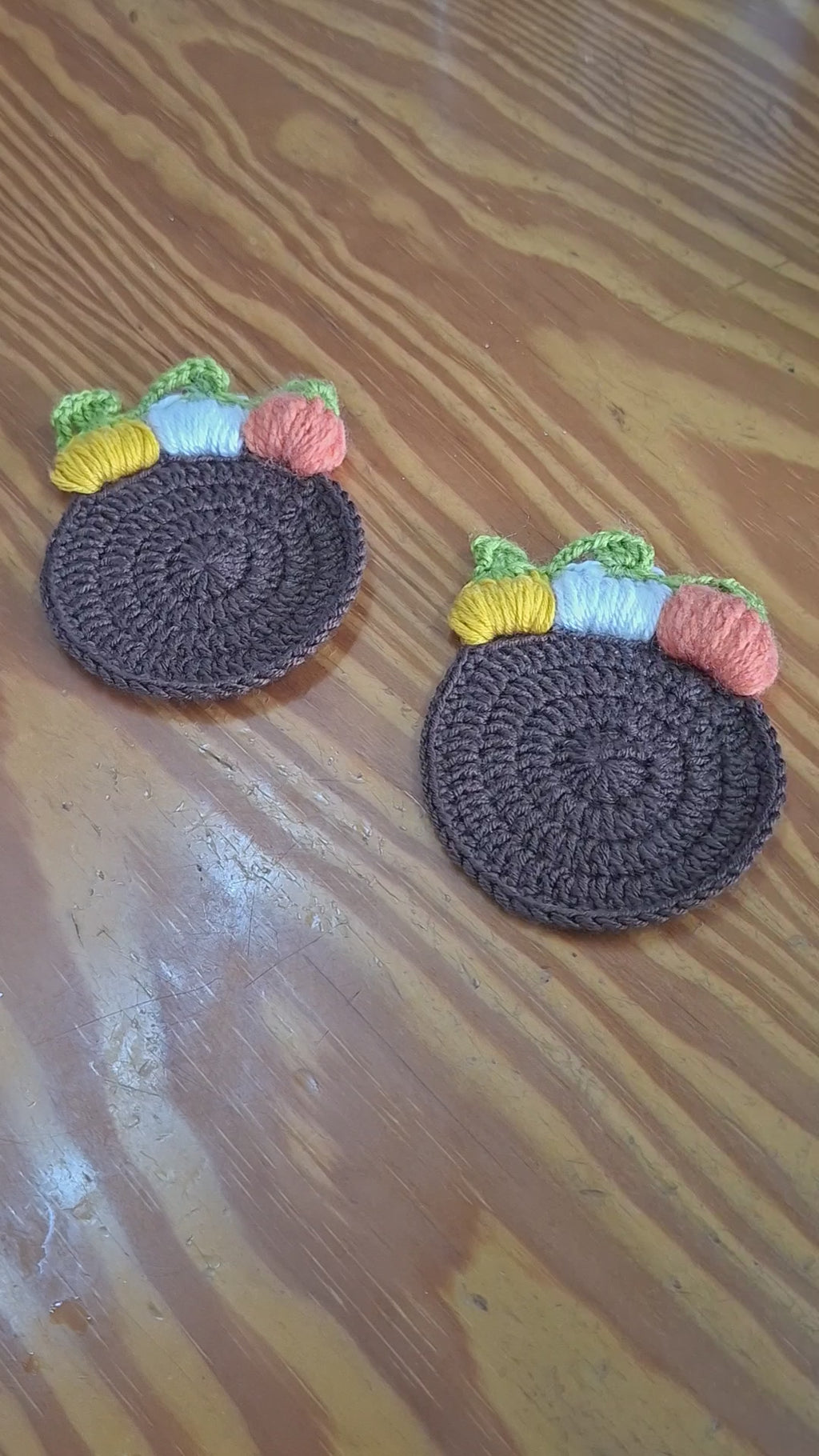Crochet Pumpkin Coaster