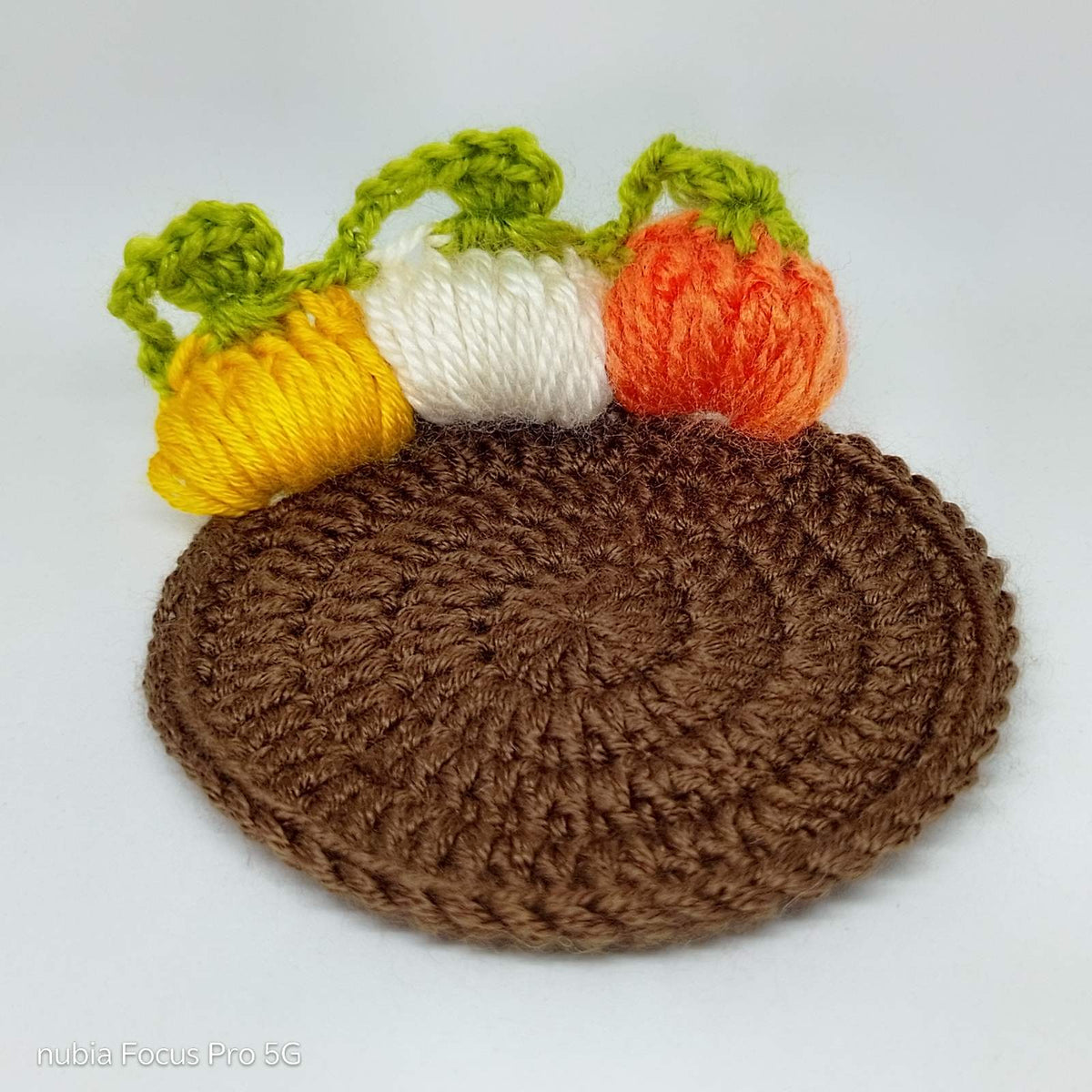 Crochet Pumpkin Coaster
