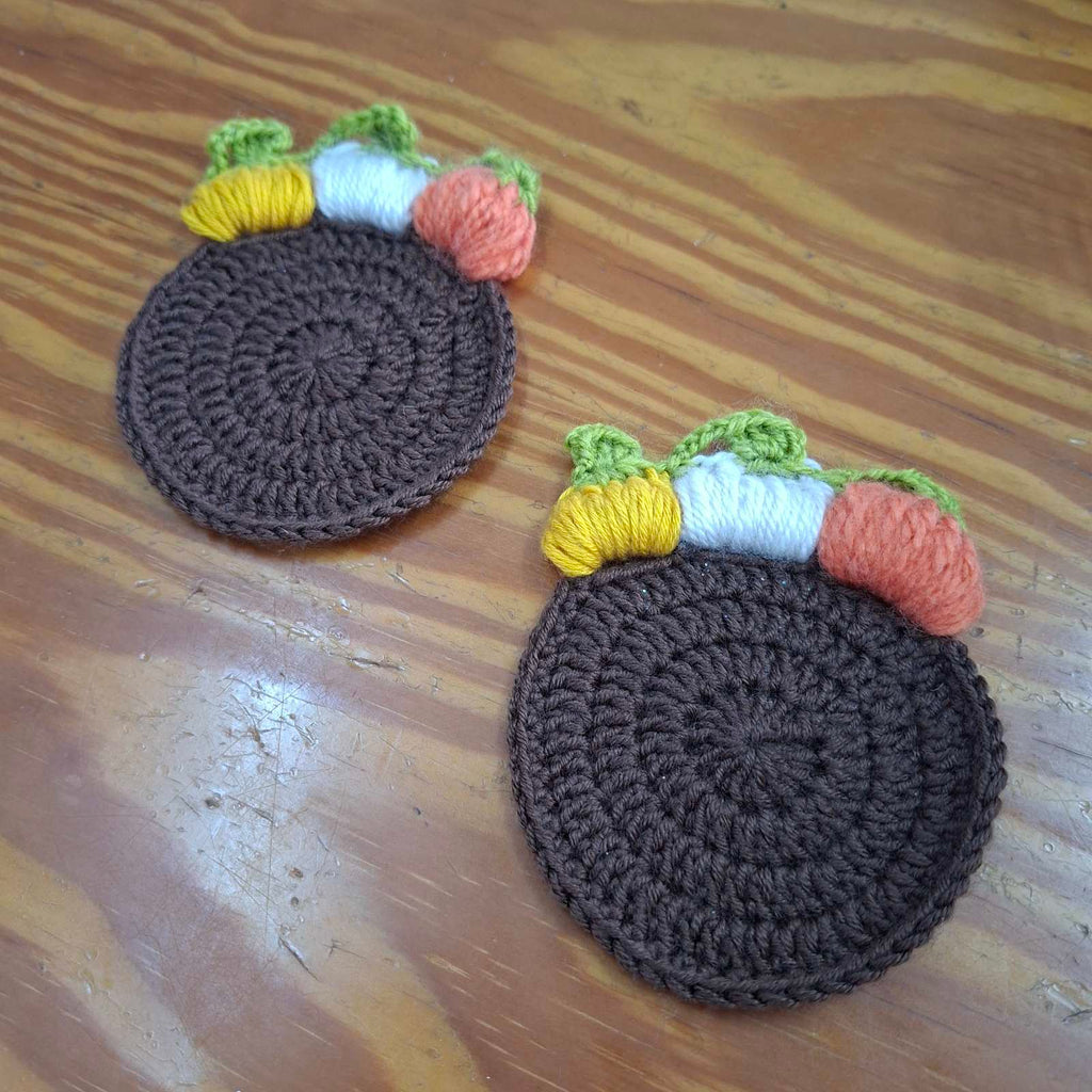 Crochet Pumpkin Coaster