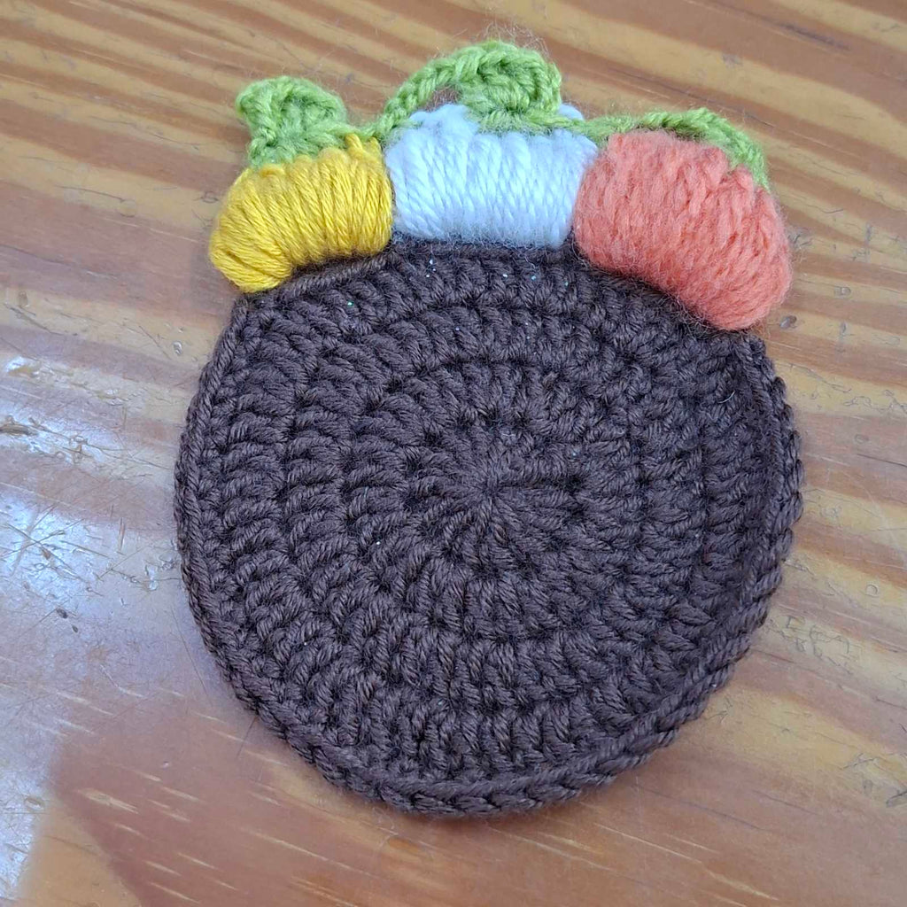 Crochet Pumpkin Coaster