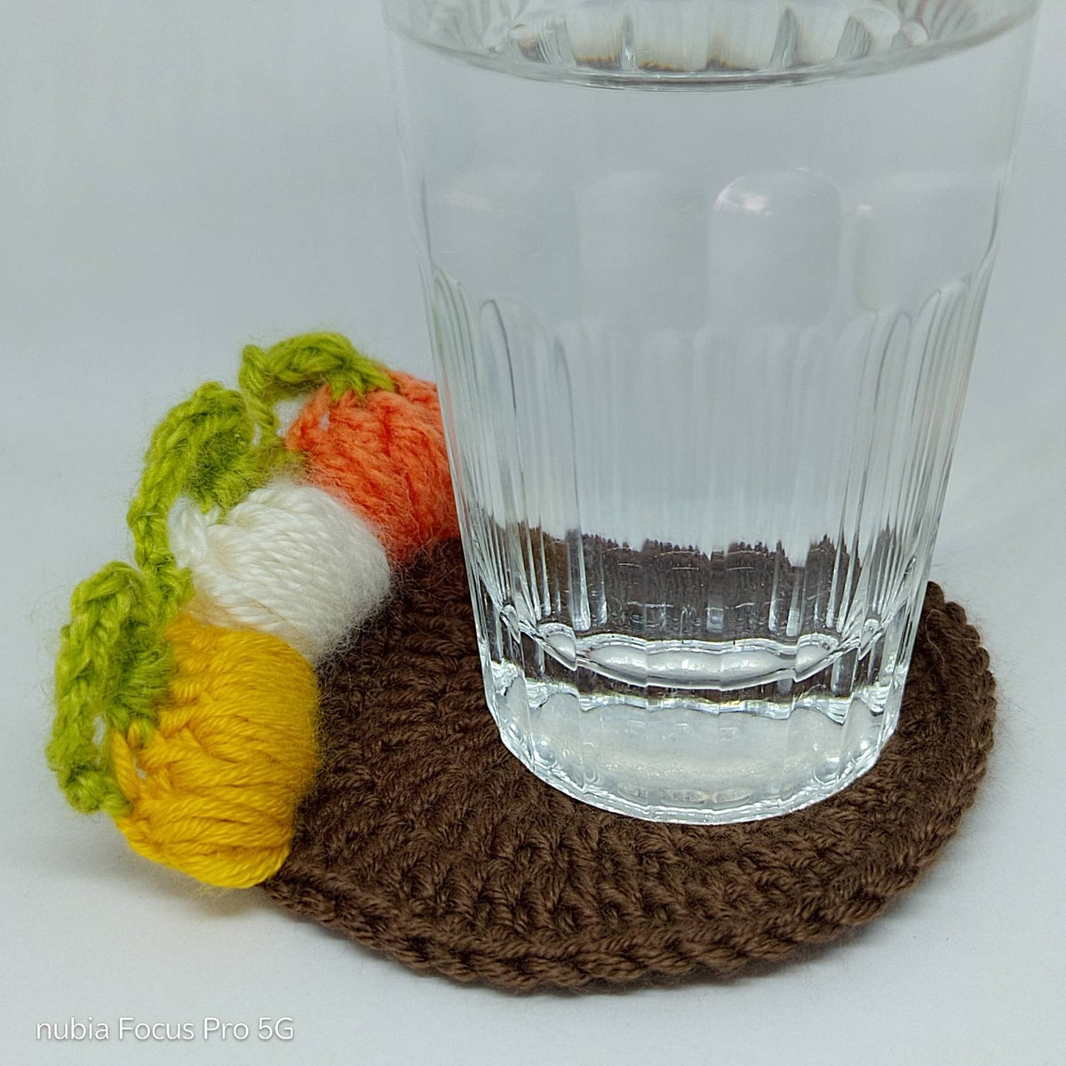Crochet Pumpkin Coaster
