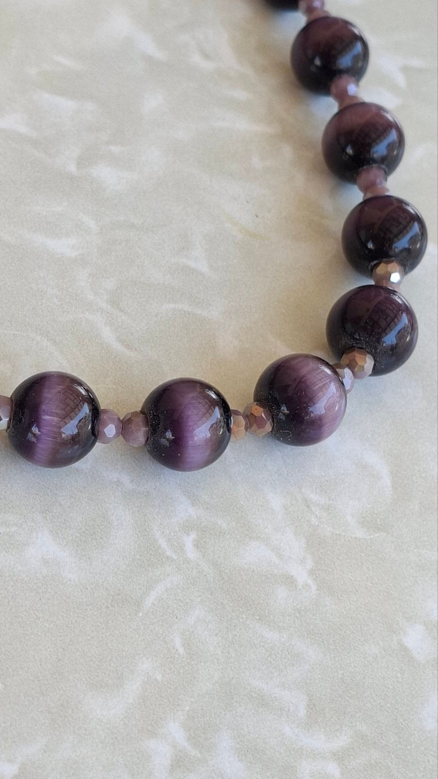Deep Purple Beaded Necklace
