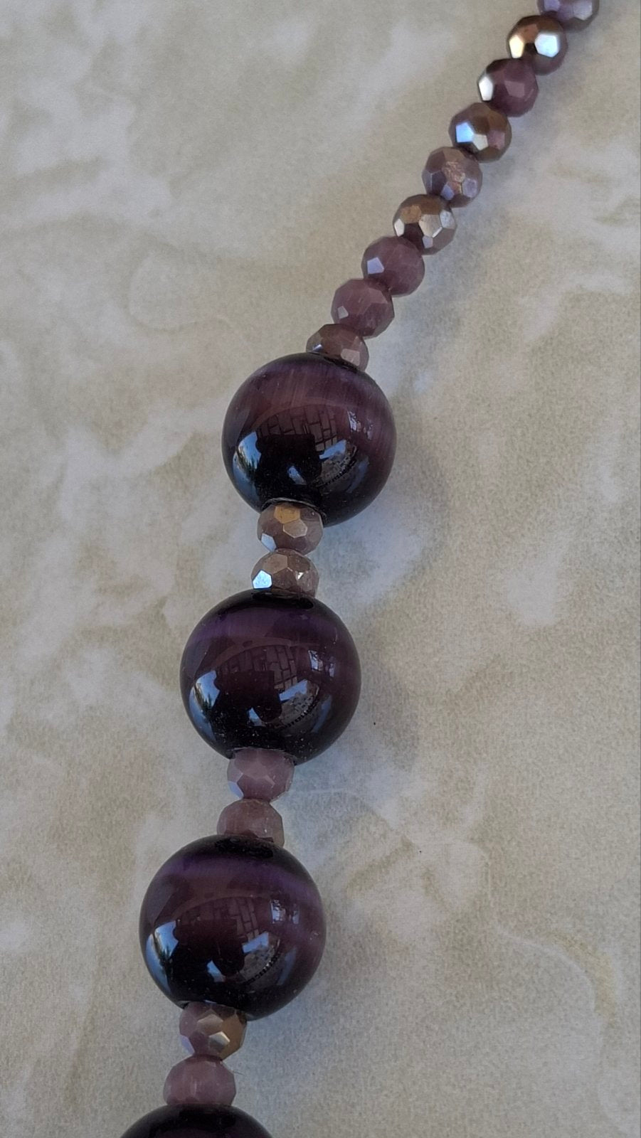 Deep Purple Beaded Necklace