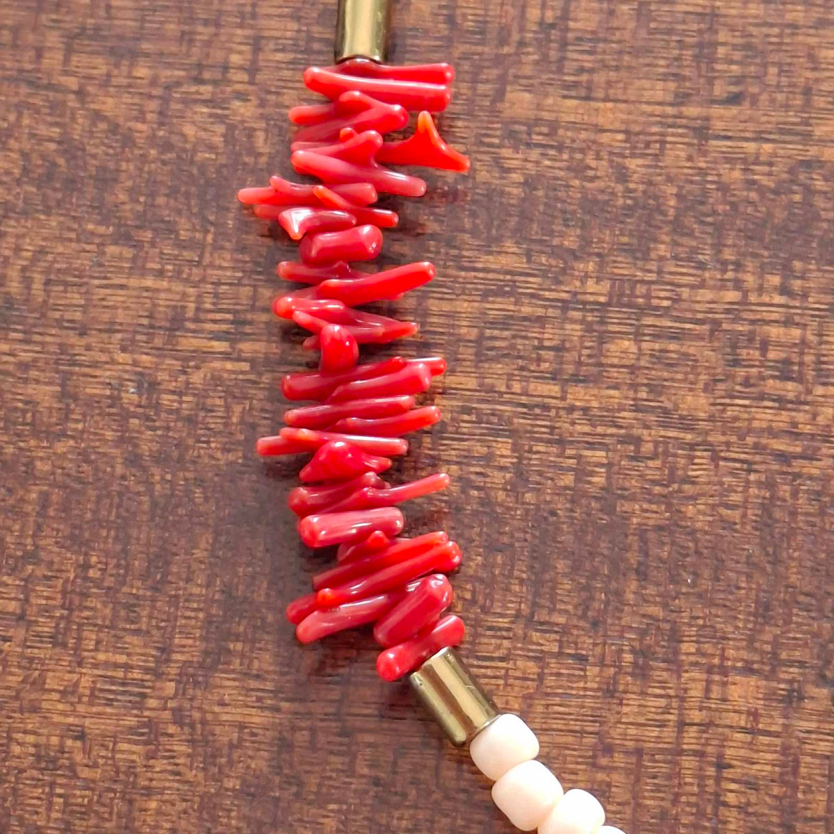 Coral & Pearl Handmade Necklace