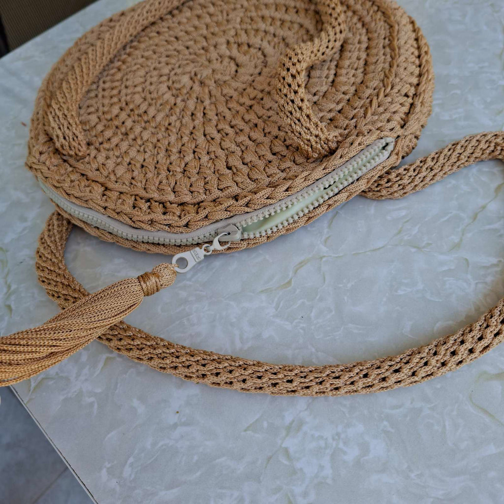 Round Crochet Bag