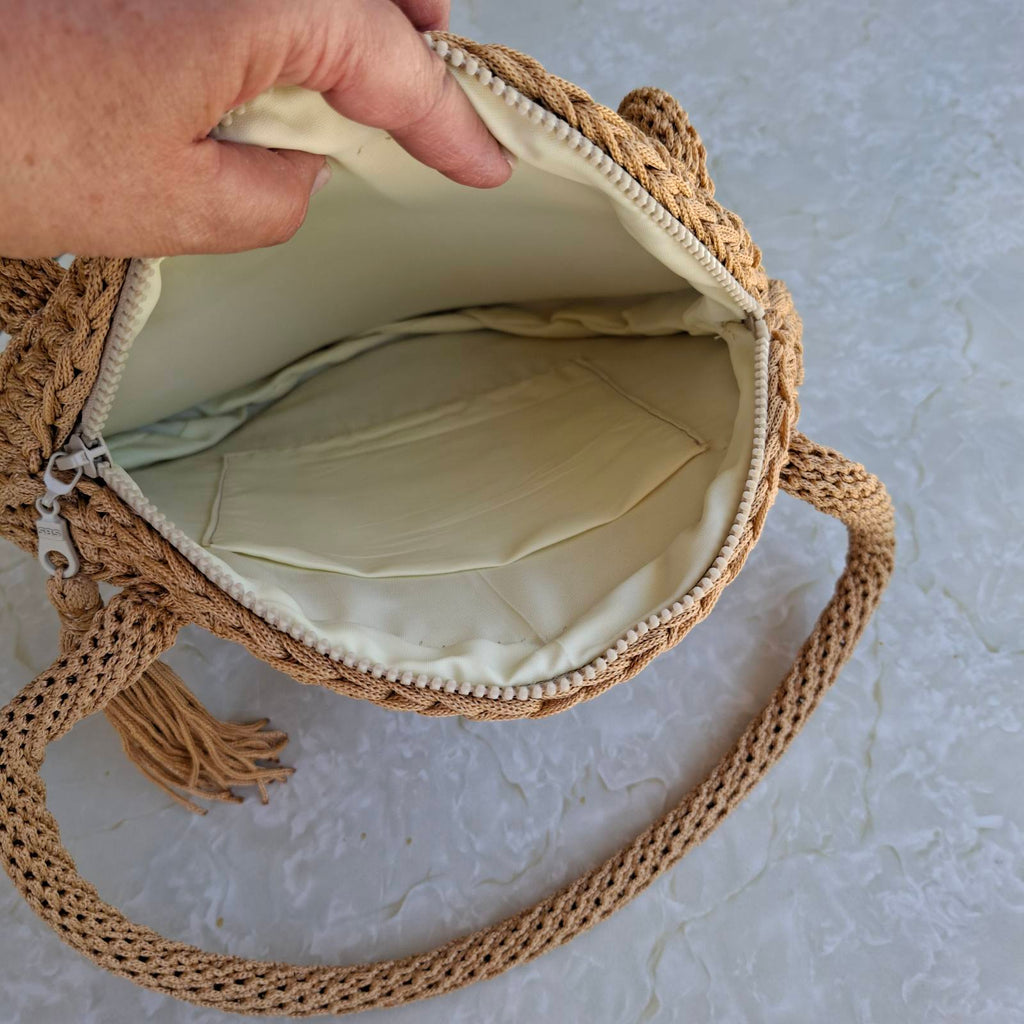 Round Crochet Bag