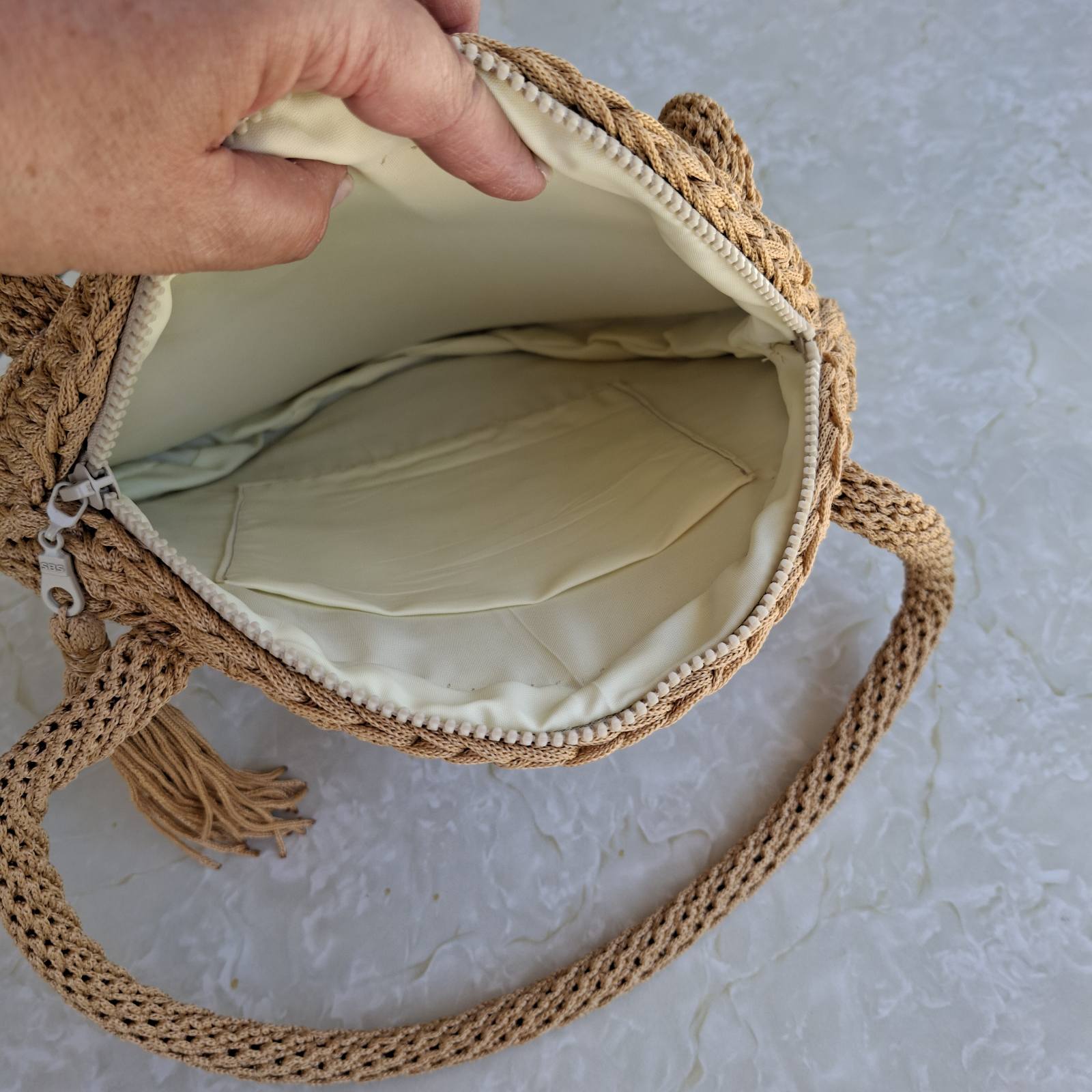 Round Crochet Bag