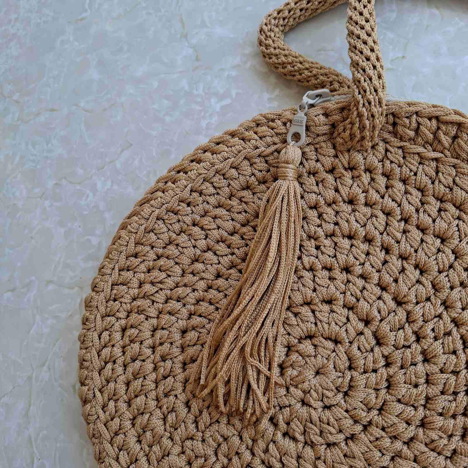Round Crochet Bag