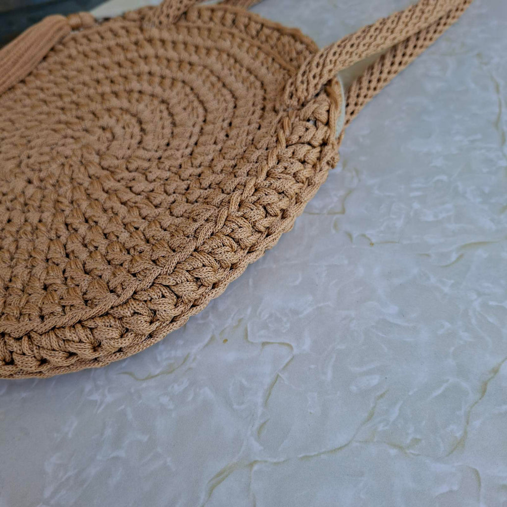 Round Crochet Bag