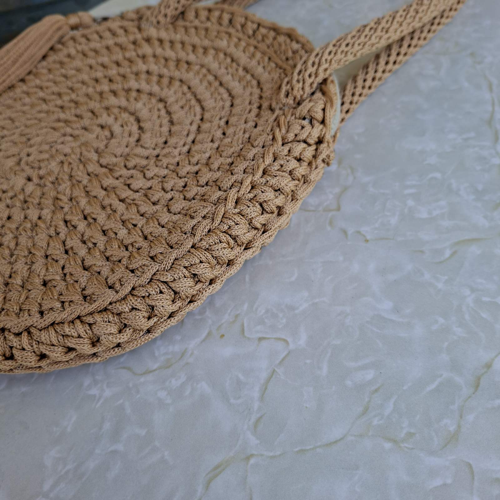 Round Crochet Bag