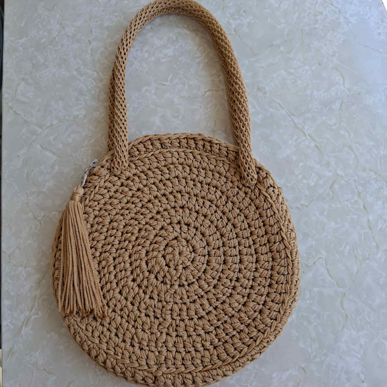 Round Crochet Bag